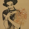 René GRUAU, femme recevant un bouquet – Image 2