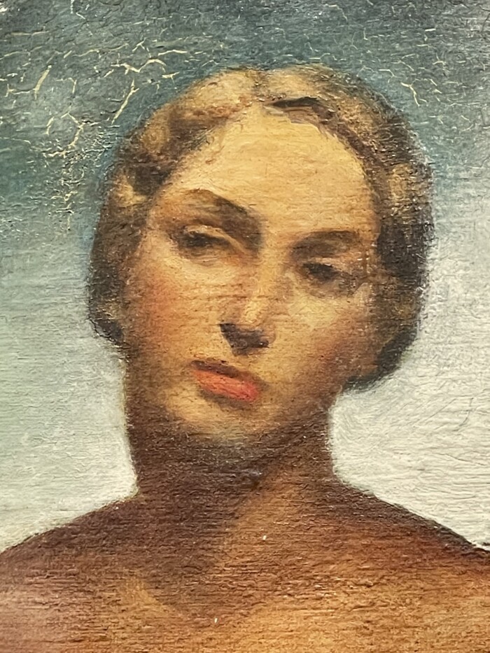 G. CAPONE, "Nu au bord de la mer", Huile sur toile, 1938, Art Déco – Image 4