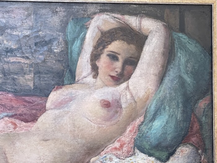 Yasushi TANAKA (1886-1941), "Nina", Huile sur toile, Paris,1928 – Image 4