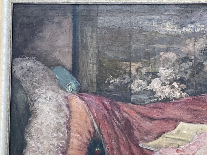 Yasushi TANAKA (1886-1941), "Nina", Huile sur toile, Paris,1928 – Image 7