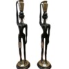 Paire de statuettes de porteuses d’eau,  d’après Karl HAGENAUER, circa 1970