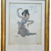 Léa LAFUGIE (1890-1972), gouache d'une danseuse Birmane