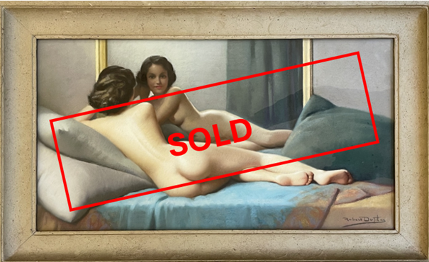 Robert Louis Raymond DUFLOS (1898 – 1929), "Nu au miroir"
